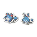 Marill & Azumarill Pokémon Pixel Pins (2-Pack)